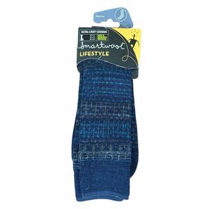 NWT New Smartwool Deep Navy Heather Incline Tweed Merino Wool Crew Socks L